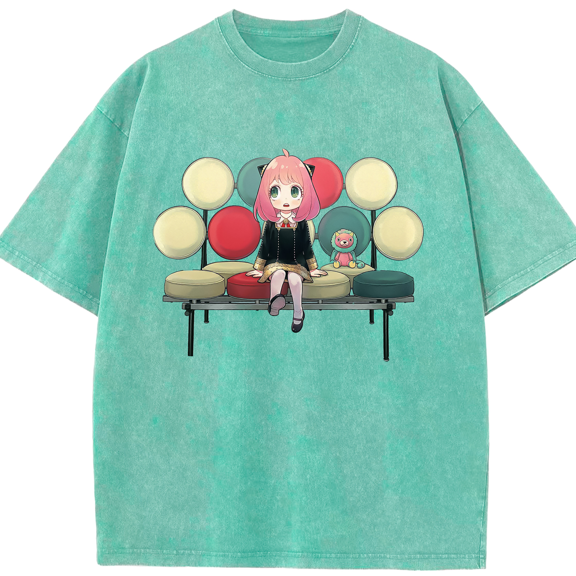 （画像用） SPY×FAMILY间谍家家酒 綿100% ヴィンテージ風 半袖Tシャツ（フロントプリント）